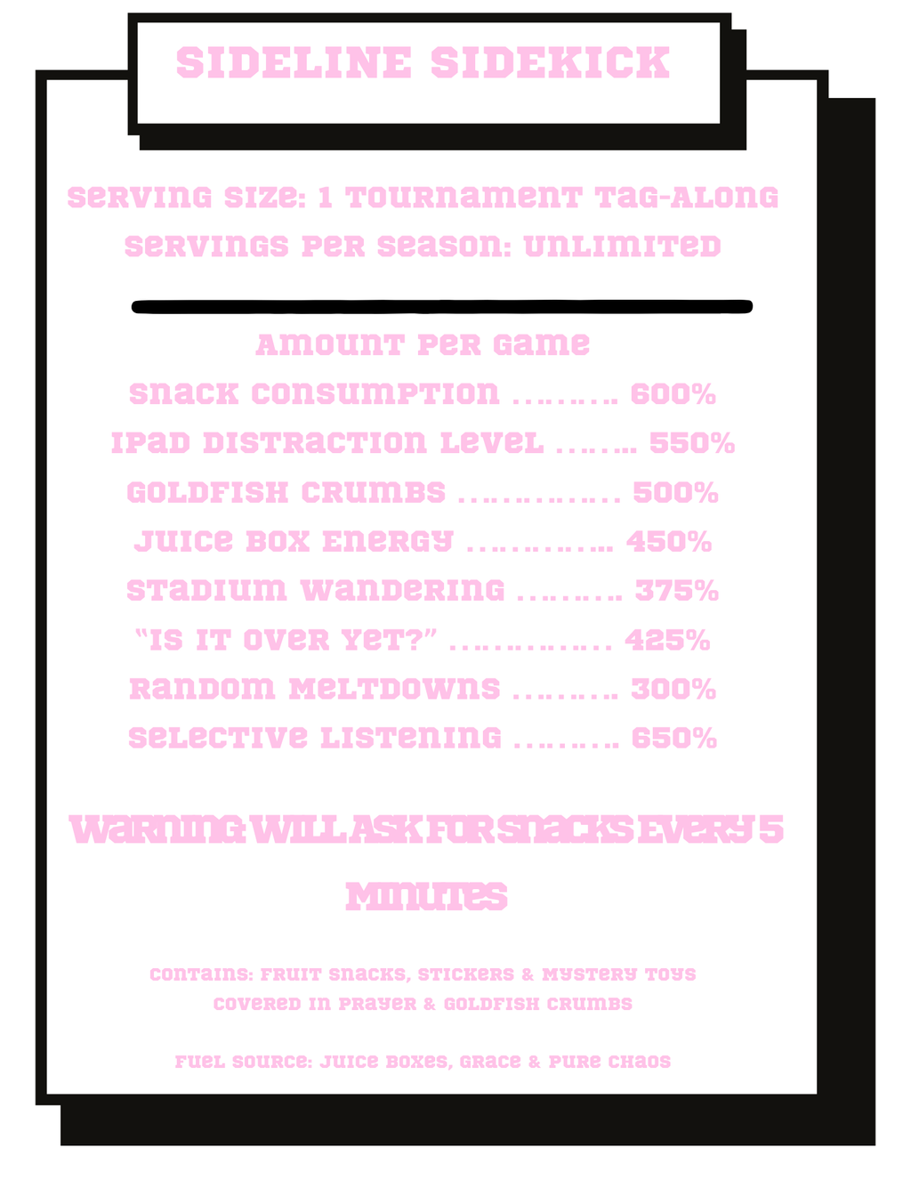 Sideline Sidekick – crew and Hoodie Sideline Stats Shirt