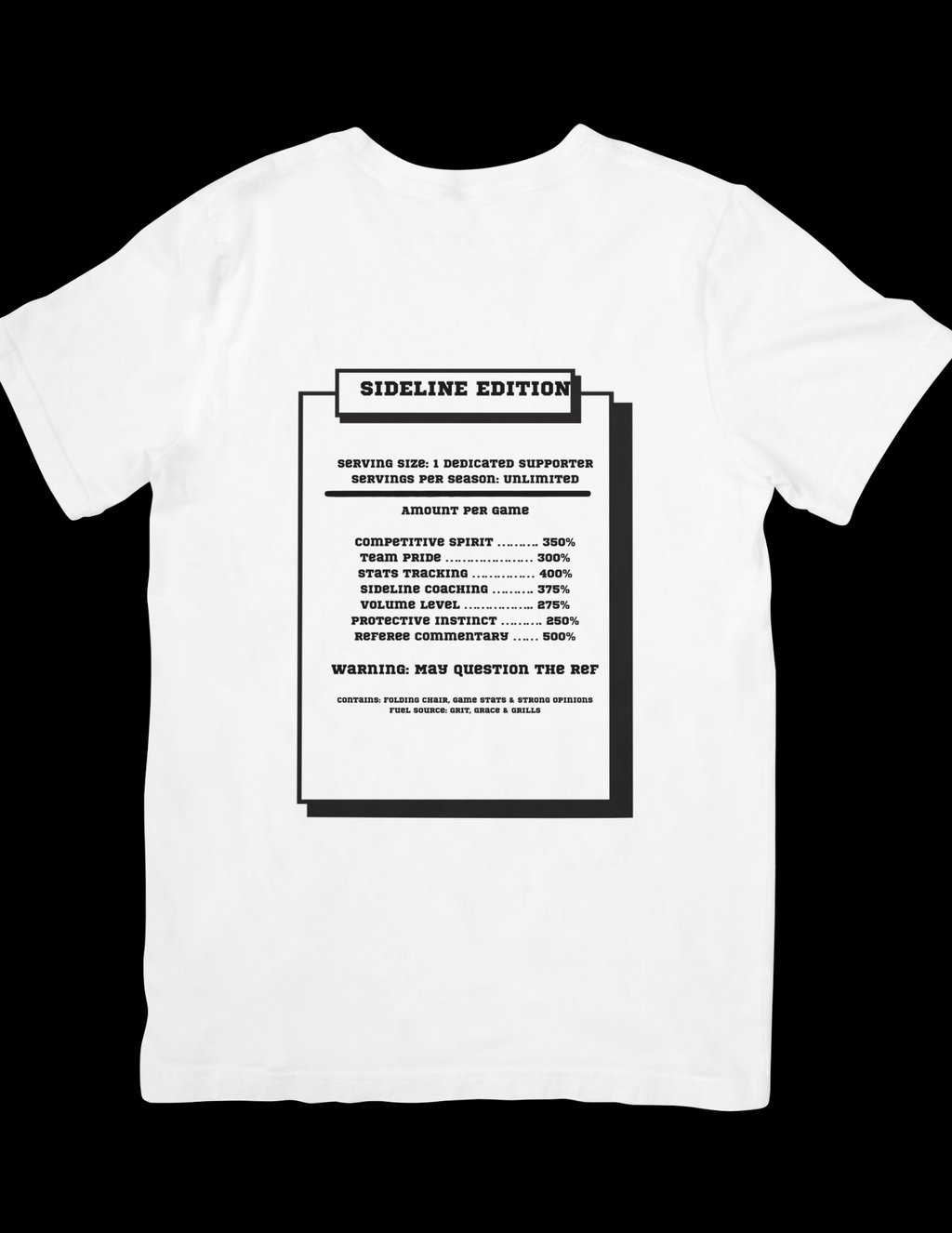 Sideline edition(guys) –Sideline Stats  TShirt