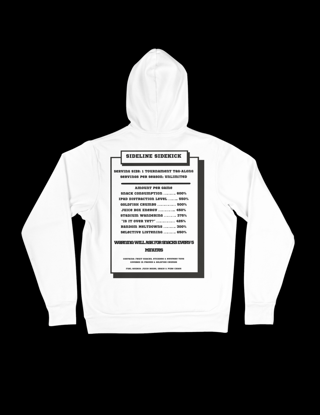 Sideline Sidekick – crew and Hoodie Sideline Stats Shirt