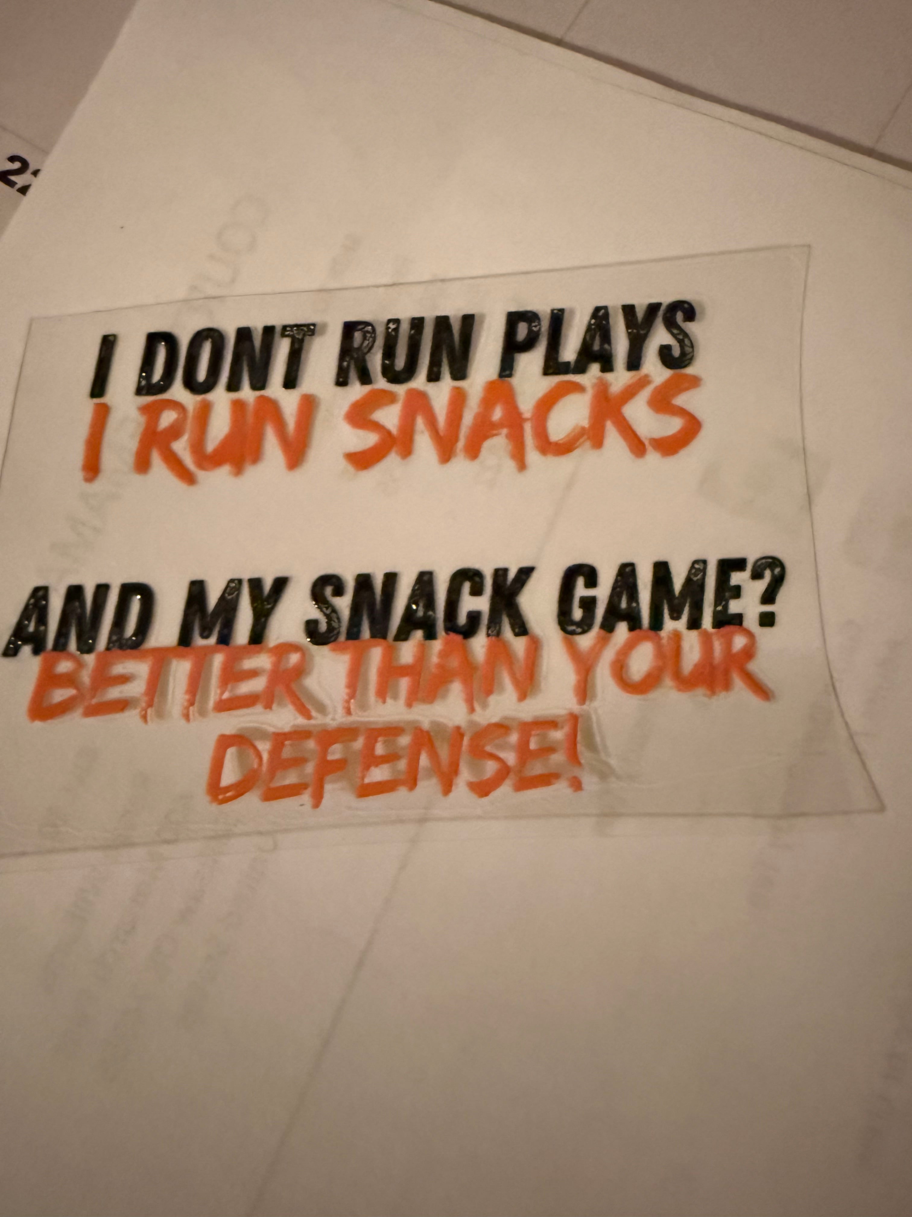 Snack Game Defense Sticker | Funny Sports Mom Sticker | Basketball Mom Humor