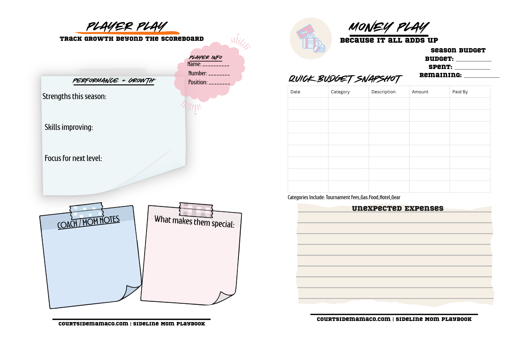 The Sideline Mom Playbook | Game Day & Tournament Organizer